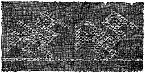 Fig. 349. Embroidery in which the foundation fabric is not followed accurately
