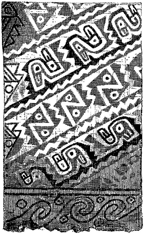 Fig. 350. Design painted in color upon a woven surface