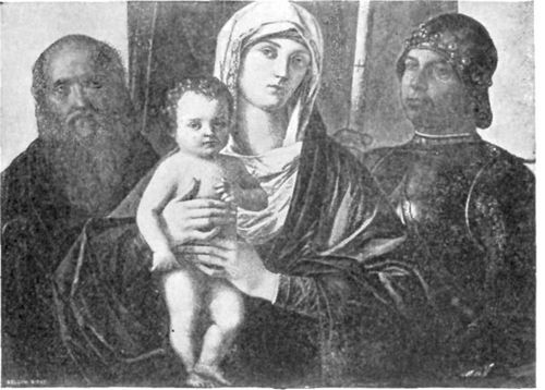 FIG. 35.—GIOVANNI BELLINI. MADONNA OF SS. GEORGE AND PAUL. VENICE ACAD.