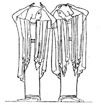 Greek figures in a solemn dance. From a vase at Berlin.
