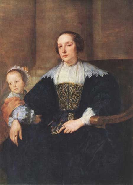 MADAME ANDREAS COLYNS DE NOLE AND HER DAUGHTER Munich Gallery